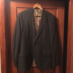 Etro cotton blazer w/ floral pattern lining